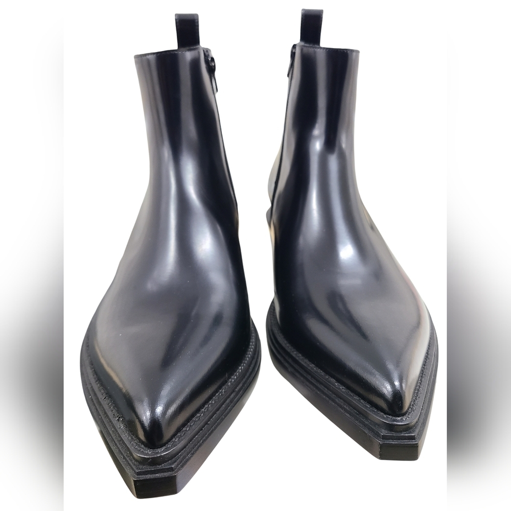 BALENCIAGA â Santiag Leather Boots â US 11